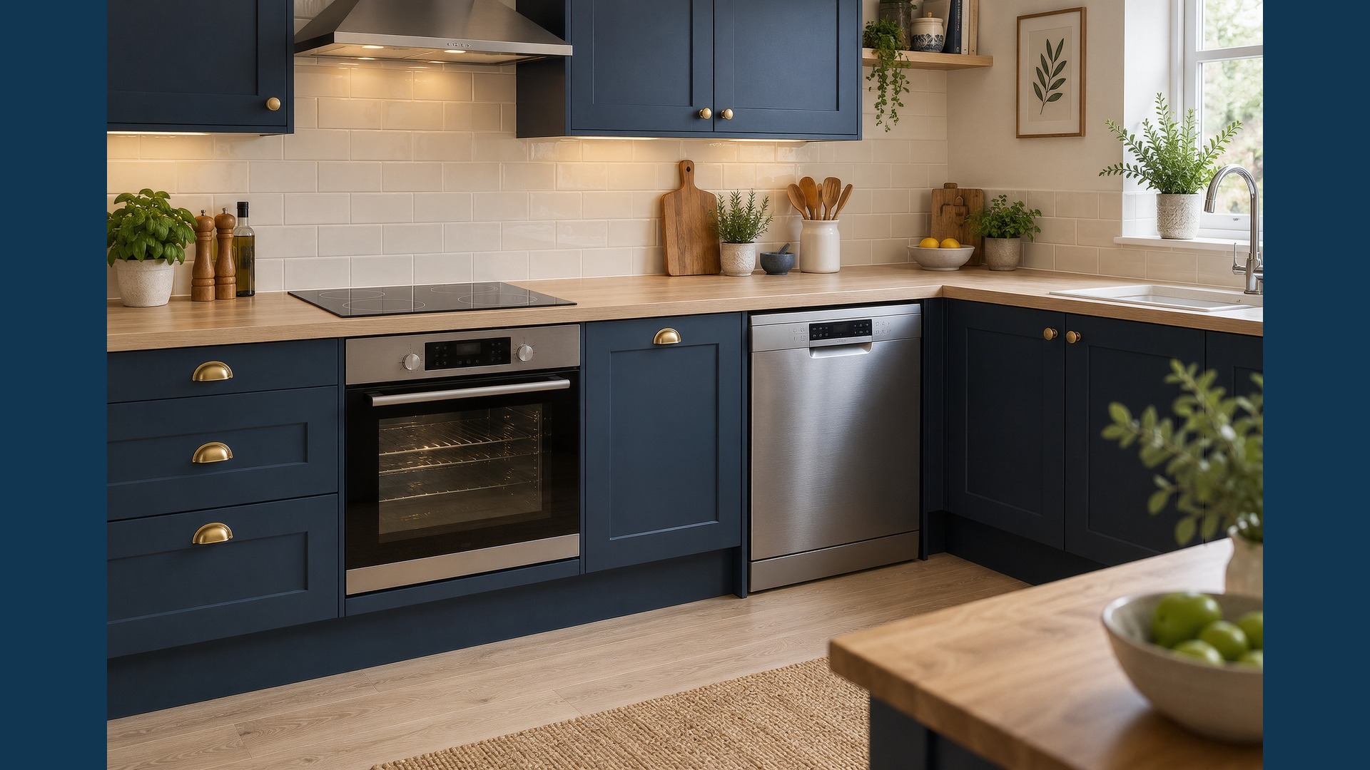 Kitchen appliances in the separate appliance film